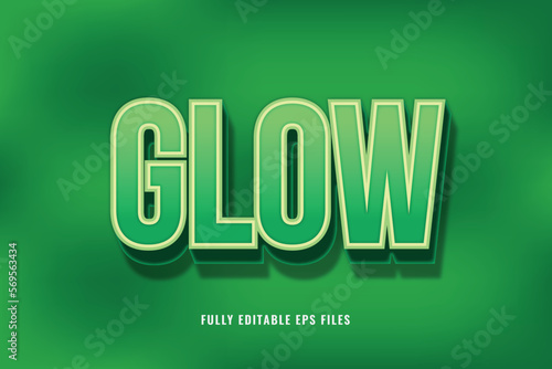 Glow 3D editable text effect