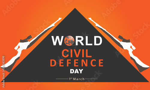  Vector illustration world Civil defence day.