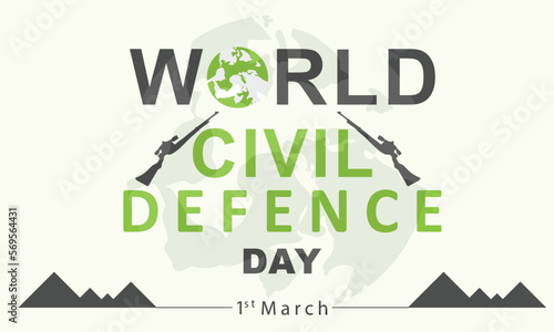  Vector illustration world Civil defence day.