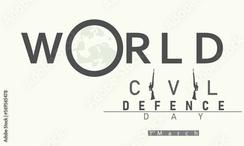  Vector illustration world Civil defence day.