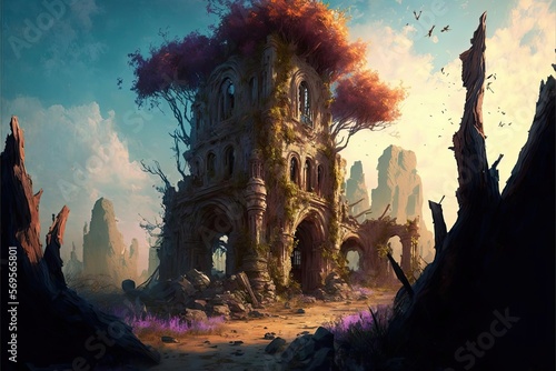 Ruins By The Main Trade Road, Generative AI