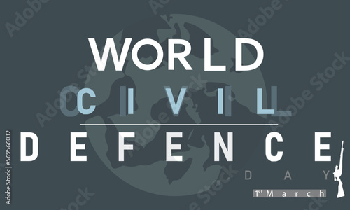  Vector illustration world Civil defence day.