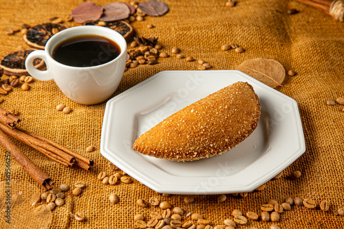 coffee with baked pastry
