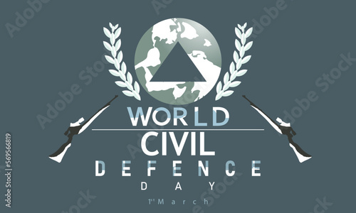  Vector illustration world Civil defence day.