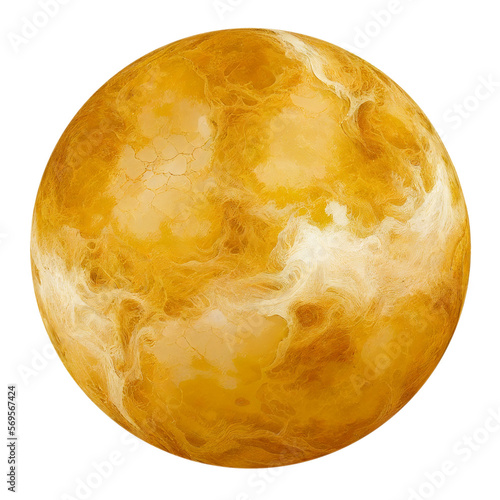 Obraz na plátně Venus planet isolated on transparent background cutout