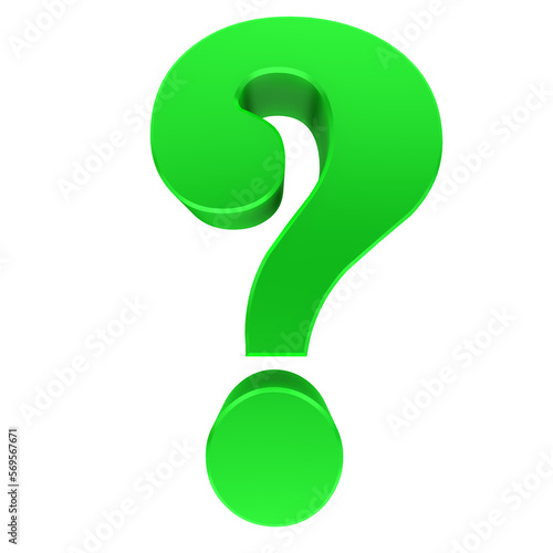 Green question mark PNG transparent Background