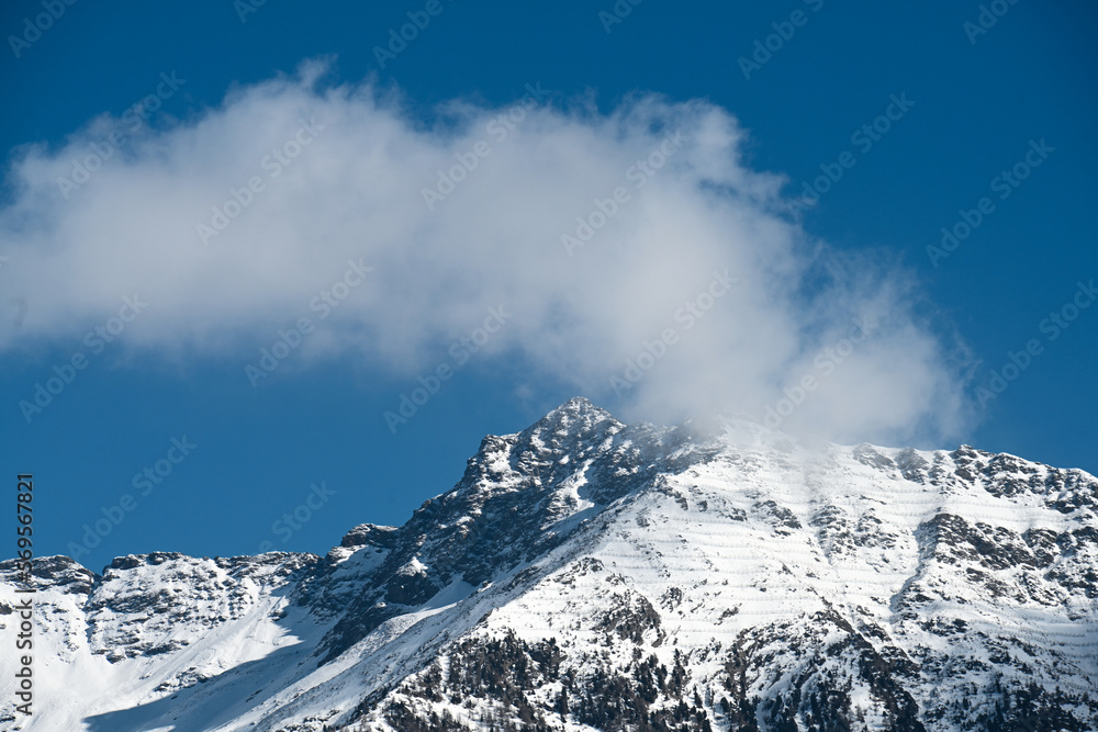 cima montagna neve inverno alpi 