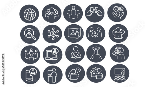 Self Employment icons vector design