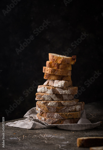 Fresh homemade bread with a crispy crust