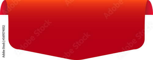 Red ribbon bookmark tag