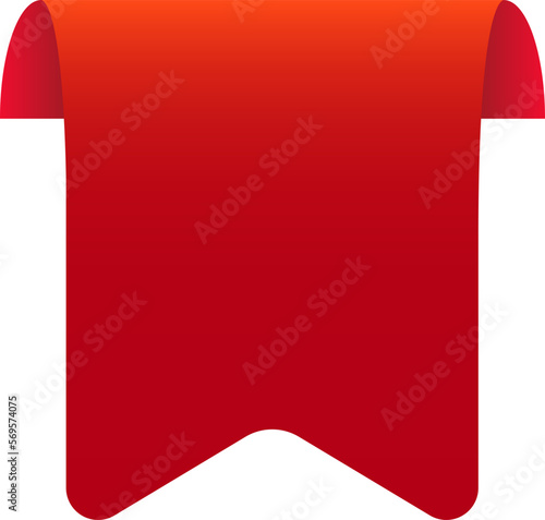 Free Download Red ribbon bookmark tag - GFXLoad