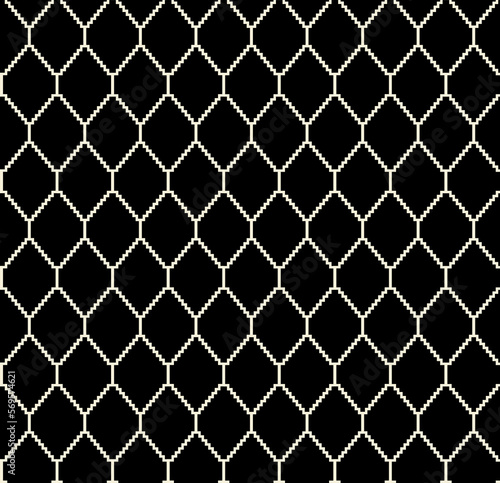 Seamless pattern. Monochrome. Backdrop. Web. Vector illustration. Vintage geometric texture with repeated dots of different sizes.