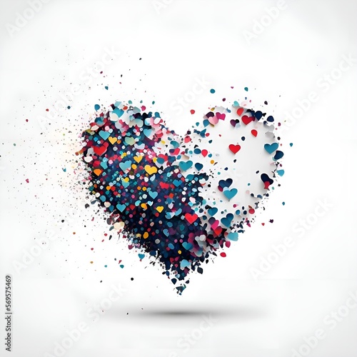 heart shape with splashes