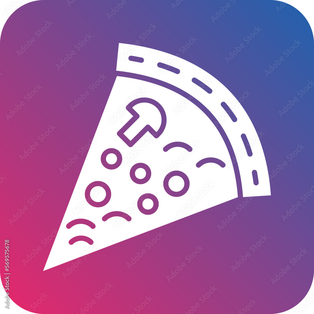 Obraz premium Vector Design Pizza Slice Icon Style