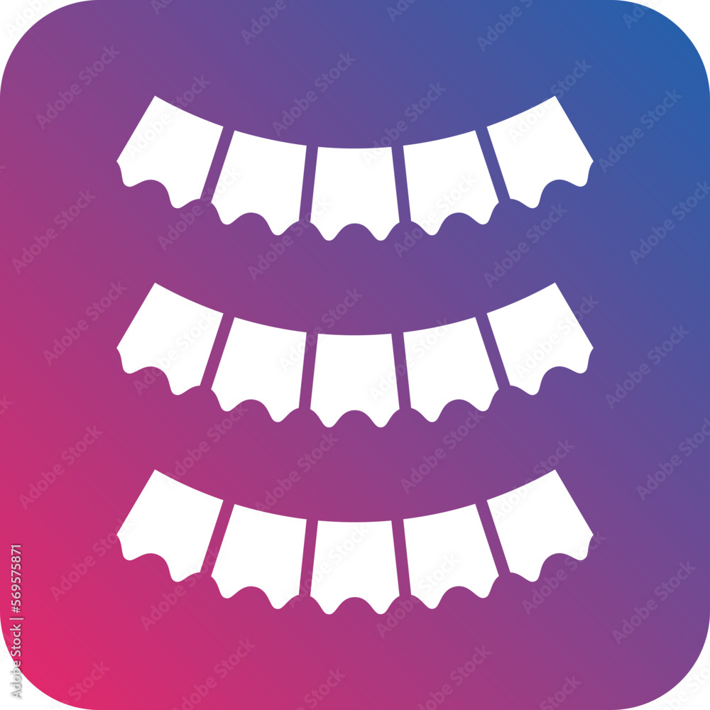 Vector Design New Year Flags Icon Style Vector Design New Year Flags Icon Style