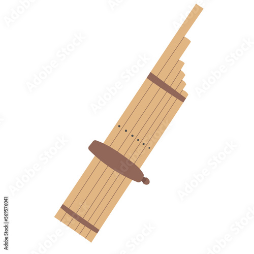 bamboo mouth organ flat icon