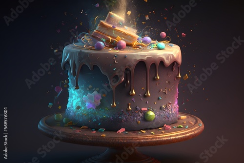 cake created using AI Generative Technology
