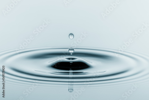 splash on the surface of the water from a fallen drop