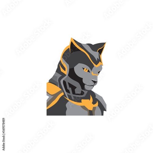 tiger robot illustration vector design