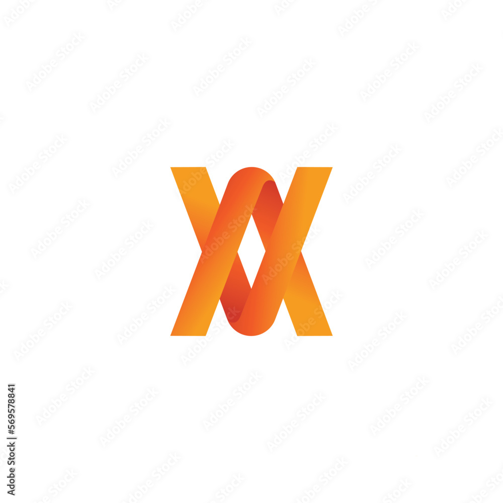 Obraz premium XK logo template gradient color web design vector