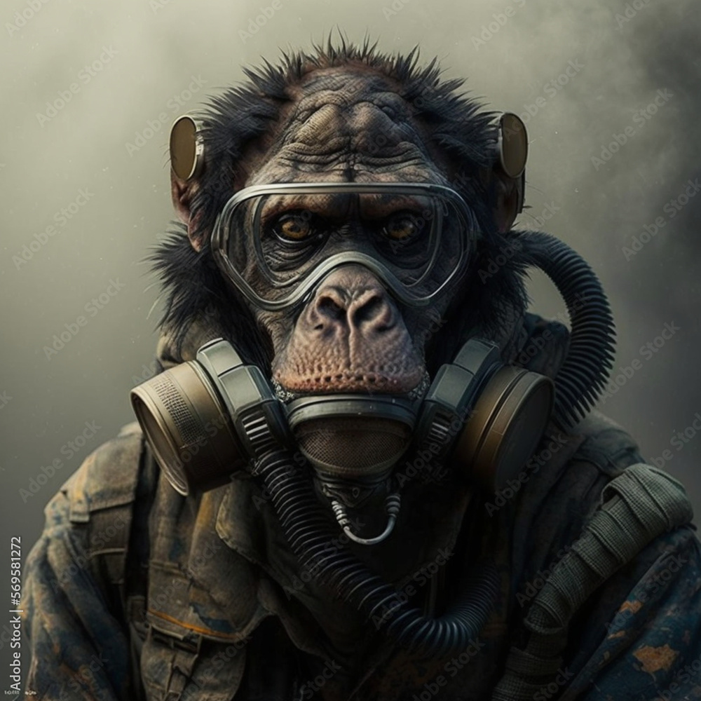 person in gas mask person in gas mask