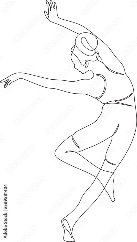 Vector line ballet dancer illustration. Vector line ballet dancer illustration.