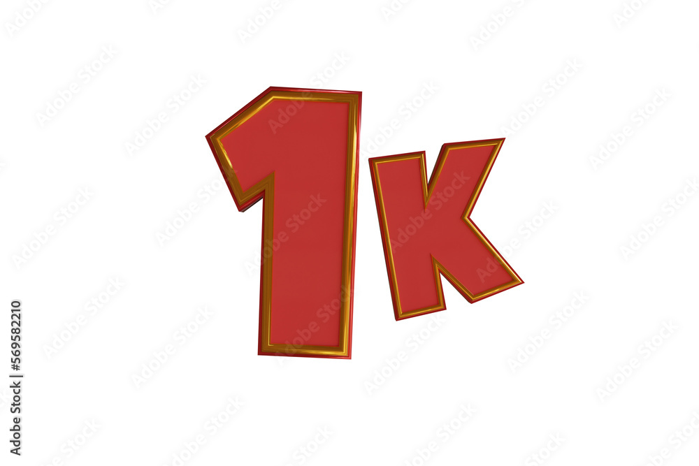 1K Follower 3D illustration 1K Follower 3D illustration