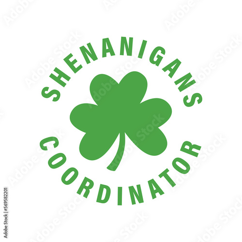 shenanigans coordinator vector design for shirt,Lettering text print for cricut,Retro design for shirt St Patrick's day.
