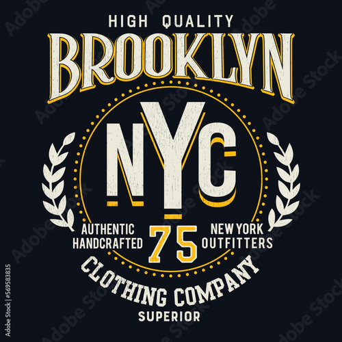 Superior denim, vintage urban brand graphic for t-shirt. Original clothes design with grunge. Authentic apparel typography. Retro sportswear print. Vector illustration.