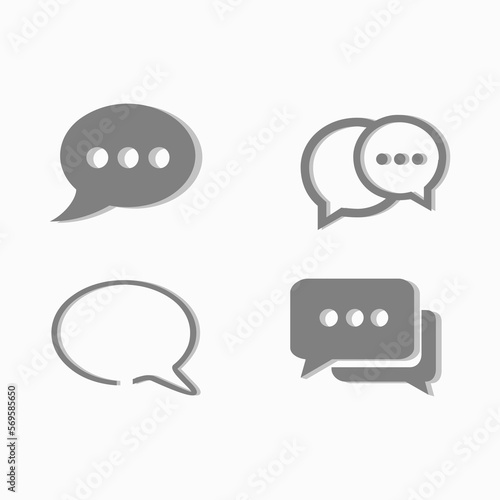 bubble icon set comunication
