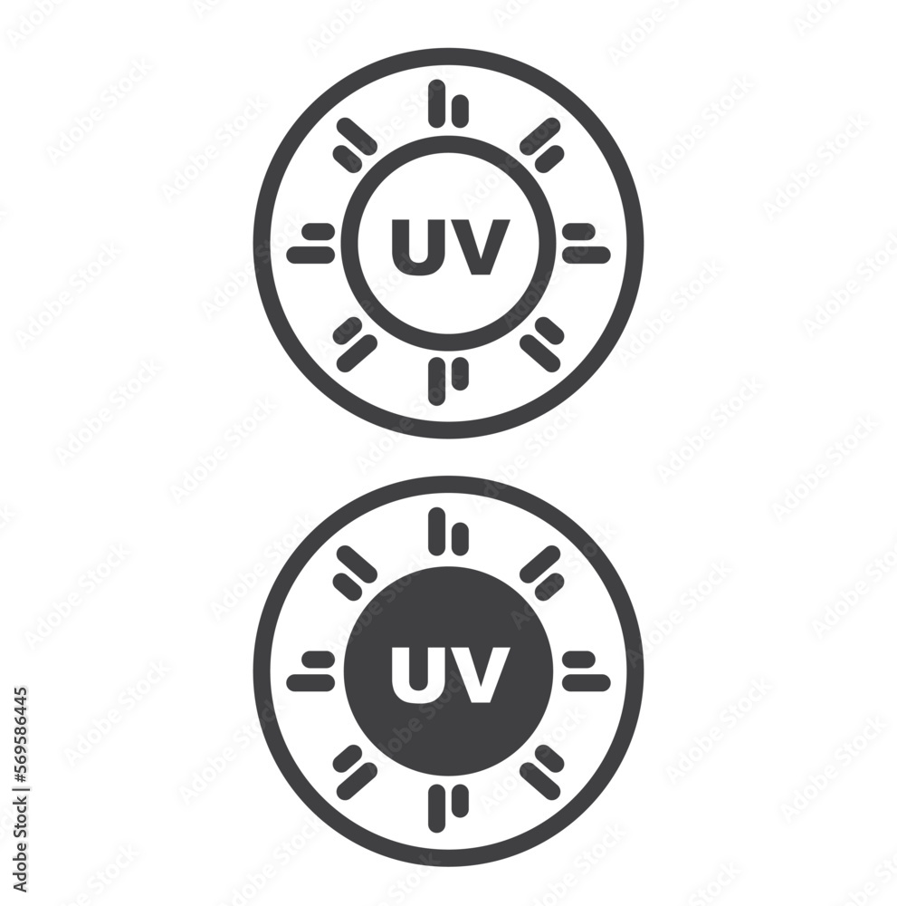 UV light sterilization, icon, vector. UV light sterilization, icon, vector.