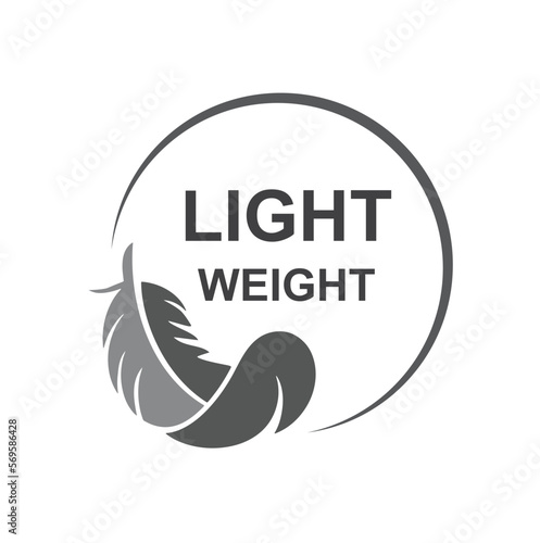 Lightweight feather icon on white background.
