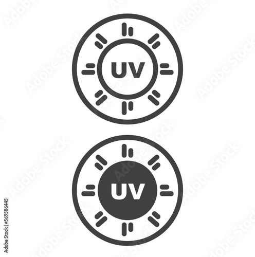 UV light sterilization, icon, vector.