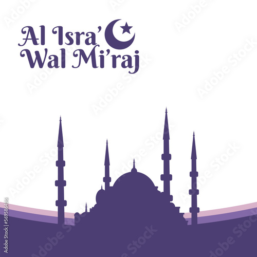 isra miraj banner template, perfect for office, company, school, social media, advertising, printing and more
