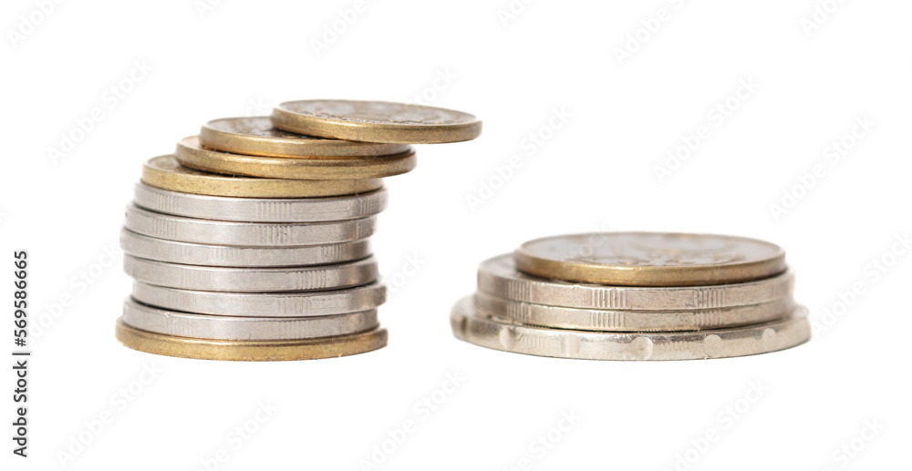 Coins isolated on white background. Coins isolated on white background.