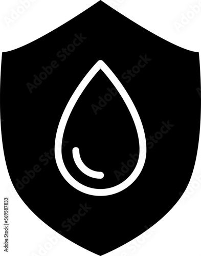 Water resistant icon vector. Waterproof, water vector icon illustration.