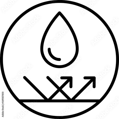 Water resistant icon vector. Waterproof, water vector icon illustration.