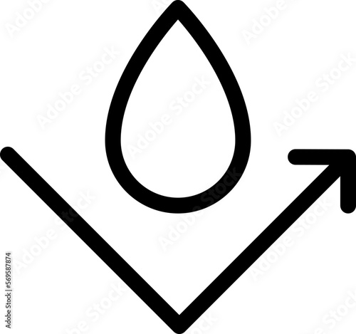 Water resistant icon vector. Waterproof, water vector icon illustration.