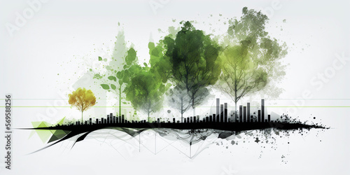 Ecology Illustration. Generative AI