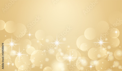 玉ボケが美しい背景。シャンパンゴールドの美しい背景。　
