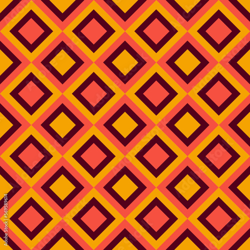 Retro 70s seamless pattern. Mid Century pattern