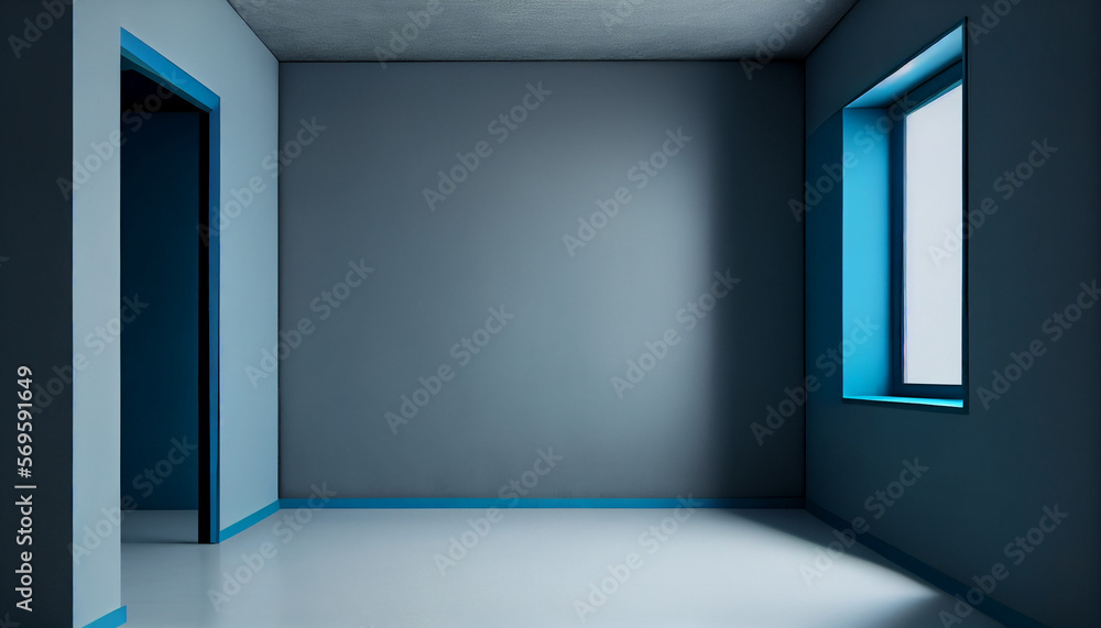Empty room for exhibition or advertisement and background. Generative AI Empty room for exhibition or advertisement and background. Generative AI