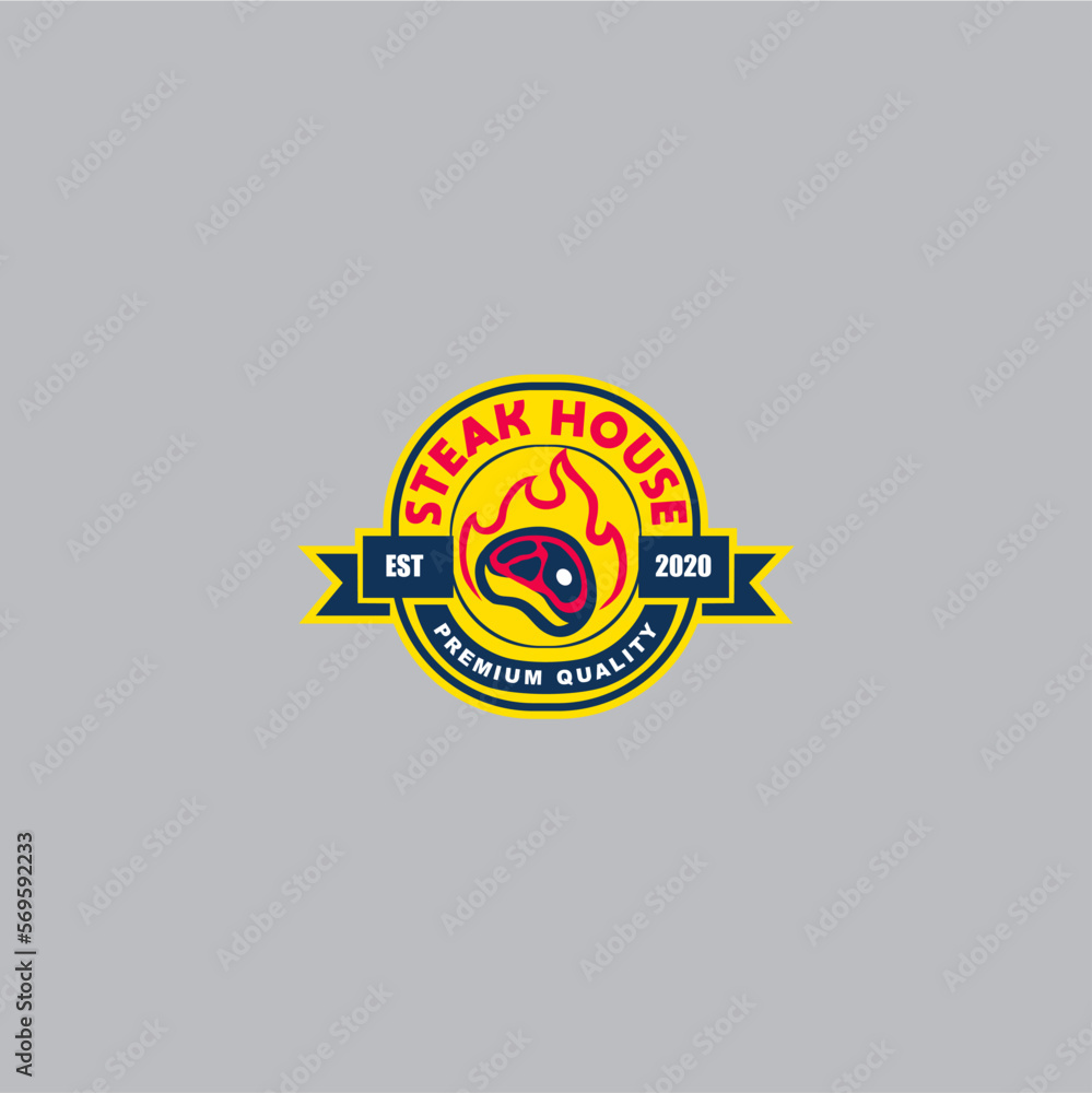 Fototapeta premium steak house logo