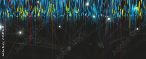 Quantum processing. Deep learning artificial intelligence. Future new technology  for business or science presentation