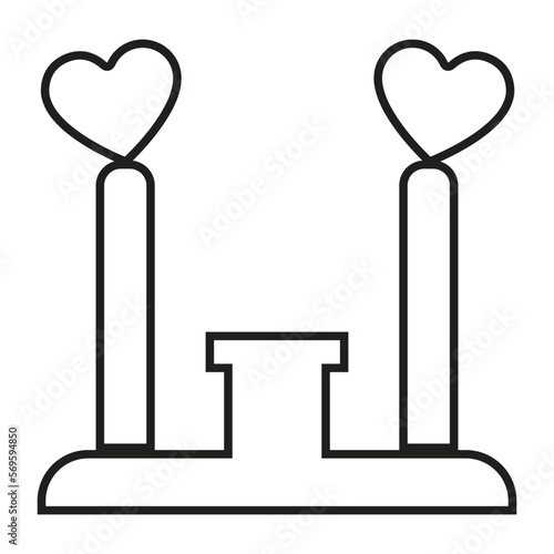 Alter, bride, couple icon