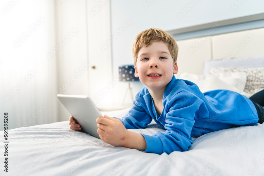 little boy with tablet pad early learning little boy with tablet pad early learning
