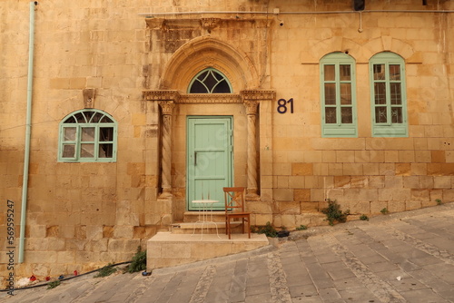 Beautiful facade of a house in As-Salt, Salt, Jordan