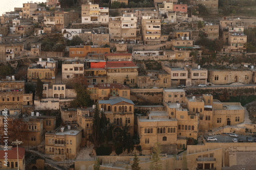 Beautiful cityscape of As-Salt, Salt Jordan