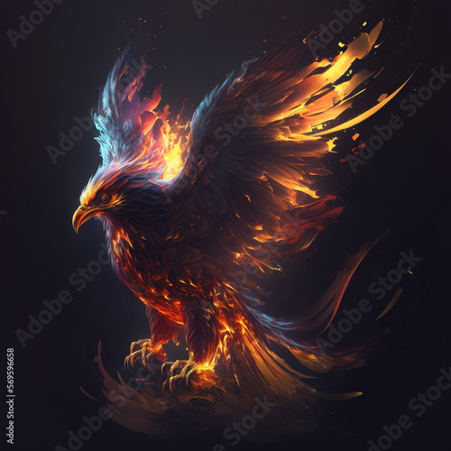Phoenix flames AI generated image 
