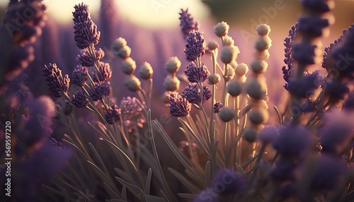 Lavender flowers. IA generative. 